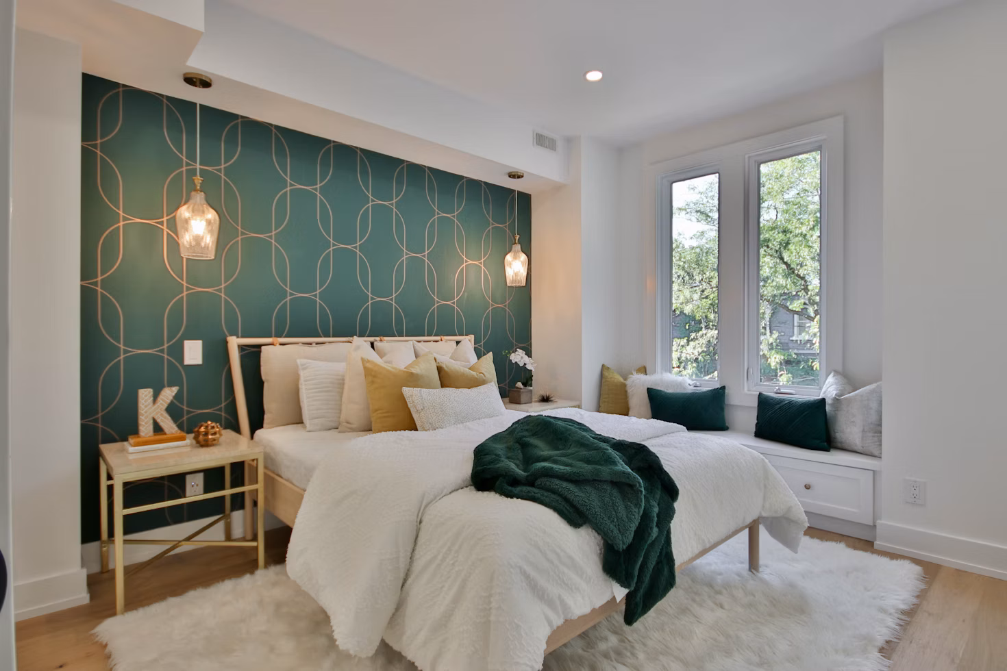 Professional bedroom cleaning service in Red Deer showing spotless organized room after Clearly Clean visit